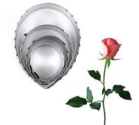 4pcs Stainless Steel Rose Green Leaves Cookie Cutter 3d Fondant Cupcake Biscuit Baking Mold Cake Decoration Tools