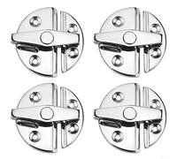 4pcs Stainless Steel Round Latch, Marine Grade Boat Twists Lock Round Ship Door Cabinet Hatch Rotary Button Latch for Marine RV Boat