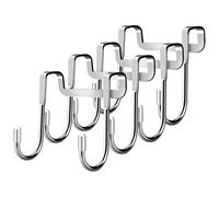 4pcs Stainless Steel S Shape Double Hook for Closet Door and Cabinet
