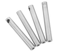4pcs Stainless Steel Shelf Post Connector Single Hole Central Support | Wire Shelves and Metal Systems, Silver Finish, 7.20x1.00x1.00cm