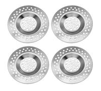 4PCS Stainless Steel Sink Drain Strainer Plug - Double Mesh Filter Cover - Hair Trap for Kitchen, Bathroom, Shower Use - Clog-Resistant (7.1cm, 6mm)