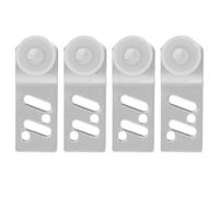 4pcs Stainless Steel Sliding Door Pulley Hardware 24mm | Smooth Top-hung Support, Double-channel Roller Design, Silver Finish, for Partition Panels and Hotel Wardrobes