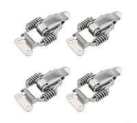 4PCS Stainless Steel Spring Loaded Draw Toggle Latch Catch Clamp Clip Hasps(S)