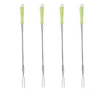 4Pcs Stainless Steel Telescopic BBQ Forks Extendable to 30.3 Inches Roasting Skewers for Marshmallows Kebabs Campfire Grill Outdoor Cooking Tools(C)