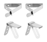 4pcs Stainless Steel Thermometer Clip Holder for Bbq Grates and Meat | Silver Clip Design, Multi-position Probe Adjustment, Keeps Probes Level Steady, for Outdoor Bbq Smoking