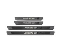 4Pcs Stainless Steel Threshold Kick Plates Door Sill Protector Compatible with for Ford Mustang Mach-E 2021 2022 2023 2024 2025