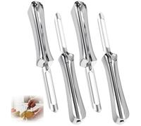 4Pcs Stainless Steel Vegetable Peelers for Kitchen Swivel Fruit Potato Peeler Ergonomic Rotary Peeler for Carrot Potato Fruit Dishwasher Safe Kitchen Tool