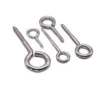 4pcs Stainless steel vine eye wood screw A4 316 Marine grade trellis plants training (8mm x 100mm)
