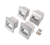 4Pcs Stair Light Led 3W LED Recessed Wall Light Footlight Step Indoor Background Lighting Nightlight Stairway Corridor with 86 Box
