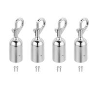 4PCS Stanchion Rope End Stopper, 95 * 32mm, Cord End Hook, Barrier Rope Hooks for Decking Rope Fittings Stanchion Post Guardrail Safety Lanyard (SL)