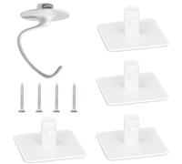 4pcs Stand Mixer Attachment Holder, White Mixer Hook Attachments Organizer Universal Stand Mixer Mount Accessories Storage Tools Compatible with Flex Edge Beater, Flat Beater, with Screws