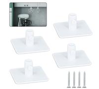 4pcs Stand Mixer Attachment Holders, Universal Mixer Attachments Organizer for Storaging Compatible with Mixer Accessories for Flat Beater, Flex Edge Beater (White)