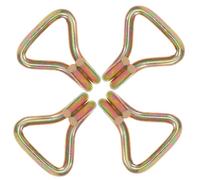 4pcs Steel Double J Hook for Tie down Straps, Heavy Cargo Fixing | Replacement-ready for Broken Parts, Thickened Row Design, Motorcycle and Automotive Tie-down Anchor Points