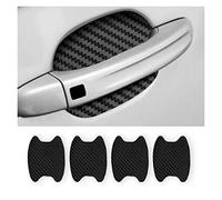 4PCS Sticker, Carbon Fiber Anti-Scratches Car Door Cup Protector, Non-Marking Auto Door Handle Protective Film, Universal for Most Car Handles (Black/4PCS)
