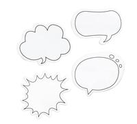 4PCS Sticky Notes Bubble Shaped Note Pad,4Dialogue Shapes Sticky Notes,Fun Multipurpose Sticky Notes,Speech Bubble Sticky Notes Set,Self-Adhesive Cute Bubble Sticky Note for Office Home School Meeting