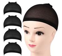 4PCs Stocking Wig Caps for Women Stretchy Nylon with Good Elasticity Durable Stretch Material Holds Hair Firmly Lightweight Breathable Sweat-Absorption Easy to Use and Wash Suitable Most Hairstyles He