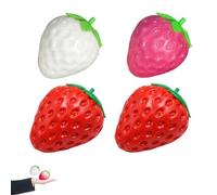 4PCS Strawberry Squishy Toys, Fruit Squishy Strawberryies, Fidgets Squishys Squishies Fidgets Cute Squishys Squishes, Suitable for Families and Offices to Relieve Stress