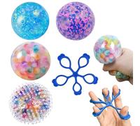 4Pcs Stress Balls for Adults Physiotherapy,Stress Balls for Adults,Hand Exercise Balls for Hand Therapy, Finger & Wrist Exercise, Arthritis Relief & Stress Reduction