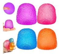4PCS Stress Balls for Autism, Doh Cube Squishy Fidget Toys for Kids, Sensory Balls Anxiety Relief, Squeeze Hand Exercise Stress Ball Toys for Adults Fun Stocking Filler