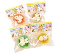 4PCS Stress Relief Toy, Stress Relief Nest Chick Toy Slow Rising Simulation Chicken Fidget Toy Decompression Three Chicken Squeeze Sensory Toy (Yellow)