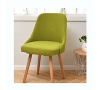 4PCS Stretch Velvet Chair Covers with Backrest & Armrests Dining Room & Office Fruit Green Elastic Seat Protector for Kitchen & Living Room Fur