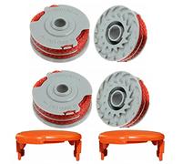 4pcs Strimmer Spool & 2pcs Cap For Flymo Contour, Contour XT, Contour 500, Contour 500 Power Plus, Contour 500XT, Contour 700