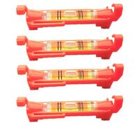 4Pcs String Level Hanging Line Bubble Levels for Leveling Surveying, Building Trades, Bricklaying, Etc. (Red)