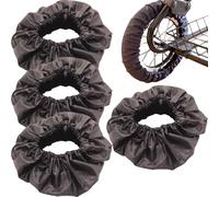 4Pcs Stroller Accessories, Oxford Cloth Dust-Proof Wheelchair Wheel Covers with Elastic Band, Tyre Covers for 6.3-7.1 Inch Wheels Front Rear Wheelchair Accessories