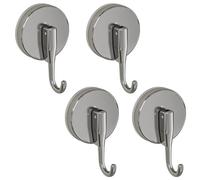 4PCS Strong Vacuum Suction Hooks,Reusable Suction Cup Hooks 5kg Max Weight,Circular Design Suction Shower Hooks No Drill Wall Anti-Slip Hangers for Kitchen Bathroom Door Glass Tile (4, Gray)