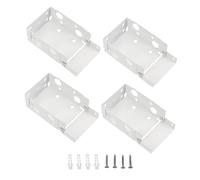 4Pcs Strong White Window Shade Brackets Metal Blind Hangers Suitable for Easy Installation & Long Service White Curtain Track Brackets
