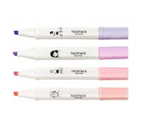 4Pcs Student Study Fluorescent Highlighters 4 Color Gentle on Eyes Fluid Inks Flows for Textbook Annotation and Fluorescent Markers