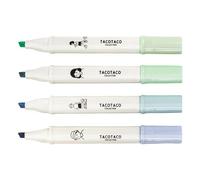 4Pcs Student Study Fluorescent Highlighters 4 Color Gentle on Eyes Fluid Inks Flows for Textbook Annotation and Fluorescent Markers