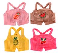 4Pcs Stuffed Animal Clothes, Cartoon Pattern Kawaii Duck Clothes, Replacement Reusable Plush Doll Accessories Suitable for 12 Inch Doll Duck Stuffed Animal Accessories Plush