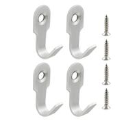 4pcs Sturdy Stainless Steel Hook Designs for Most Homes Great for Hanging Coat Towels and Bags Storage Solution