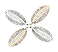 4pcs Stylish Banana Hair Clip Set Strong Grip Electroplated Finish | Fish Shaped Ponytail Holder, Silver Electroplated Surface, Daily Working Occasions, Strong Tension, Stays Secure