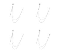 4Pcs Stylish Matching Lapel Clip Set Modern Design Suit Jewelry Elegant Sweater Shawl Clip Pin for Men Women Professional Suit Accessories, Love money, as described