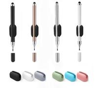 4pcs Stylus Pen+6 Silicone Pen Clip,Pencil Holder for iPhone/ipad iOS/Android 15/14 Table Pen,Compatible with Samsung A9/A8/Fire Max 11/10/8 Pen All Capacitive Touch Screen (colors4+6Pen Holder)