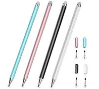 4pcs Stylus Pen for Fire Max 11 Tablet/HD 8Plus/8/7plus/7 Kids HD Table Compatible with iPad iOS/Android Tab S Pen (Black+White+Blue+Pink)