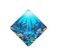 4pcs Submarine Coral Rays Car Aroma Diffuser Square Hanging Fragrance Tablet Car Interior Decoration Closet Shoe Closet Fragrance Freshener