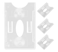 4pcs Suction Cup Plastic Id Badge Holder for Car Windshield | Permit Display, Quick Card Access, Non-adhesive Mount, for Office Staff and Toll Booths