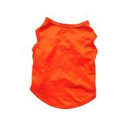 4pcs Summer Pet Clothes for Small Medium Dogs Solid Cotton T-shirt Dogs Accessories Cat Vest Shirts(Orange,XL)