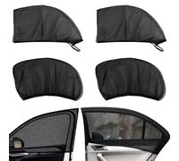 4Pcs Sun Shades for Car Windows, Car Window Covers for Sleeping Comprising 2 for the Front Windows and 2 for the Rear Windows, Which Block Out Sunlight and Keep Out Insects; Ideal for Family Use