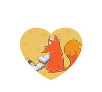 4pcs Sunflower Seeds And Foxes Car Aroma Diffuser Heart Shape Hanging Fragrance Tablet Car Interior Decoration Closet Shoe Closet Fragrance Freshener