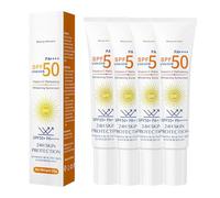 4Pcs Sunscreen for Face,Sunscreen SPF 50+ Lightweight,No White Cast,Gentle Formula Moisturises,Strengthens Skin Barrier for All Skin Tones