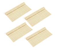 4Pcs Sushi Mat, Bamboo Sushi Rolling Mat DIY Sushi Roller Mold Maker Helper for Beginner(23 x 24cm)