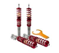4PCS Suspension Coilovers Absorber Compatible for VW Golf MK2 MK3 Vento Corrado Height Adjsutable Coilovers Spring Assembly Set