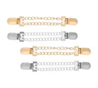 4pcs Sweater Clasp Cardigan Vintage Brooch Clip for Women | Metal Zinc Alloy, Compact Chain Design, for Shawls Sweaters Dresses Daily Commuting