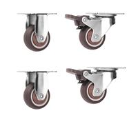 4Pcs Swivel Casters with nt Wheels & Safe Brake1.0 Inch Trolley Wheels for Tables Chas Sofas & Smooth Rolling Accessories