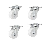 4Pcs Swivel Castors 37mm Heavy Duty Castors Shopping Trolley Wheels Replacement Furniture Wheels Rubber Castors to Move Heavy Objects