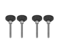 4PCS Swivel Leveling Mounts Adjustable Nylon Rubber Base Pads M6 Thread Furniture Glide 50mm Long D30 Leveling Feet for Furniture Stability Heavy Duty Furniture Levelers Anti Slip Furniture Feet